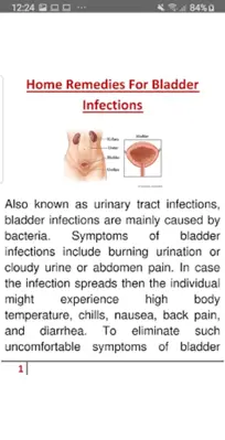 Bladder Infection Home Remedies android App screenshot 0